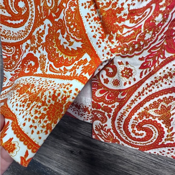 J. Crew Orange and White Knee-Length Pencil Skirt - Picture 7 of 8